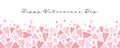 Cute hand drawn hearts seamless pattern, lovely romantic background, great for Valentine\'s Day, Mother\'s Day Royalty Free Stock Photo