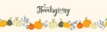 Cute hand drawn pumpkin horizontal seamless pattern, hand drawn pumpkins - great as Thanksgiving background, textiles, banners, Royalty Free Stock Photo