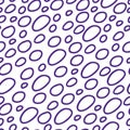 Cute hand drawn seamless pattern with scribbles, waves or lines. Trendy abstract patterns with doodle elements, fabric Royalty Free Stock Photo