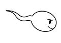 cute hand drawn sperm illustration. art Royalty Free Stock Photo