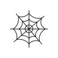 Halloween hand drawn spider web vector illustration Royalty Free Stock Photo