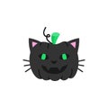 Cute hand drawn halloween cat pumpkin vector illustration Royalty Free Stock Photo