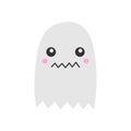 Cute hand drawn halloween ghost vector illustration