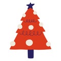 red christmas tree isolate vector design Royalty Free Stock Photo