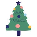 green christmas tree isolate vector design Royalty Free Stock Photo
