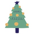 green christmas tree isolate vector design Royalty Free Stock Photo