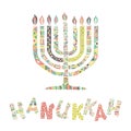 Cute Hanukkah greeting card, invitation Royalty Free Stock Photo