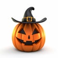 Cute Hanukkah Jackolantern With Vampire Hat - 3d Render