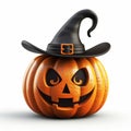 Cute Hanukkah Jackolantern With Vampire Hat - 3d Render