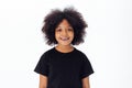 Cute and happy African American kid smiling and laughing Royalty Free Stock Photo