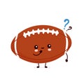 Cute happy american football rugby ball Royalty Free Stock Photo