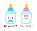 Cute happy baby bottle with nipple pacifier