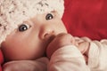 Cute happy baby portrait with big eyes Royalty Free Stock Photo