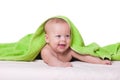 Cute happy baby in towel Royalty Free Stock Photo