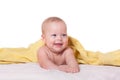 Cute happy baby in towel Royalty Free Stock Photo