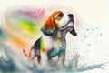 Cute happy Beagle puppy pet dog Royalty Free Stock Photo