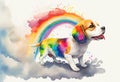 Cute happy Beagle puppy pet dog portrait