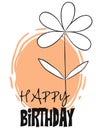 Cute happy birthdat card Royalty Free Stock Photo