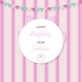 Cute happy birthday invitation to dear friend