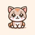 Cute happy cat vector illustration