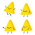 Cute happy cheese character vector