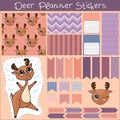 Cute and happy deer planner stickers 4