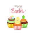 Cute Happy Easter greeting card