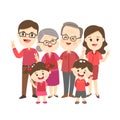 Cute and Happy Family Character Vector.