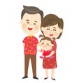 Cute and Happy Family Character Vector.