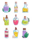 Cute happy funny herbal oil bottle