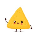 Cute happy funny nachos. Vector