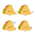 Cute happy funny sandwich set collection