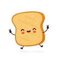 Cute happy funny toast. Vector