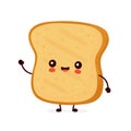 Cute happy funny toast. Vector