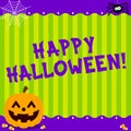 Cute Happy Halloween Message Royalty Free Stock Photo