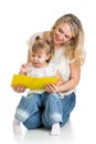 Cute happy kid reading a book Royalty Free Stock Photo