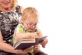 Cute happy kid reading a book Royalty Free Stock Photo