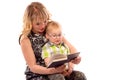 Cute happy kid reading a book Royalty Free Stock Photo