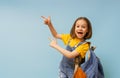 Girl is ready to back to school Royalty Free Stock Photo