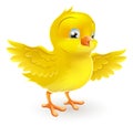 Cute happy little yellow Easter chick