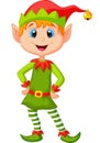 Cute and happy looking christmas elf cartoon Royalty Free Stock Photo