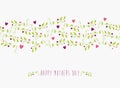 Cute Happy Mothers day seamless pattern