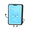 Cute happy smartphone, mobile phone character