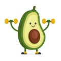 Cute happy smiling avocado vector