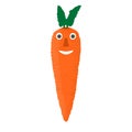 Cute and happy smiling carrot