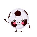 Cute happy smiling Football ball