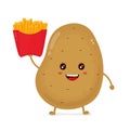 Cute happy smiling funny potato Royalty Free Stock Photo