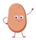 Cute happy smiling funny potato. Vector flat cartoon character illustration icon design Royalty Free Stock Photo