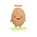 Cute happy smiling funny potato Royalty Free Stock Photo