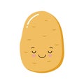 Cute happy smiling funny potato. Vector flat cartoon character illustration icon design. Royalty Free Stock Photo